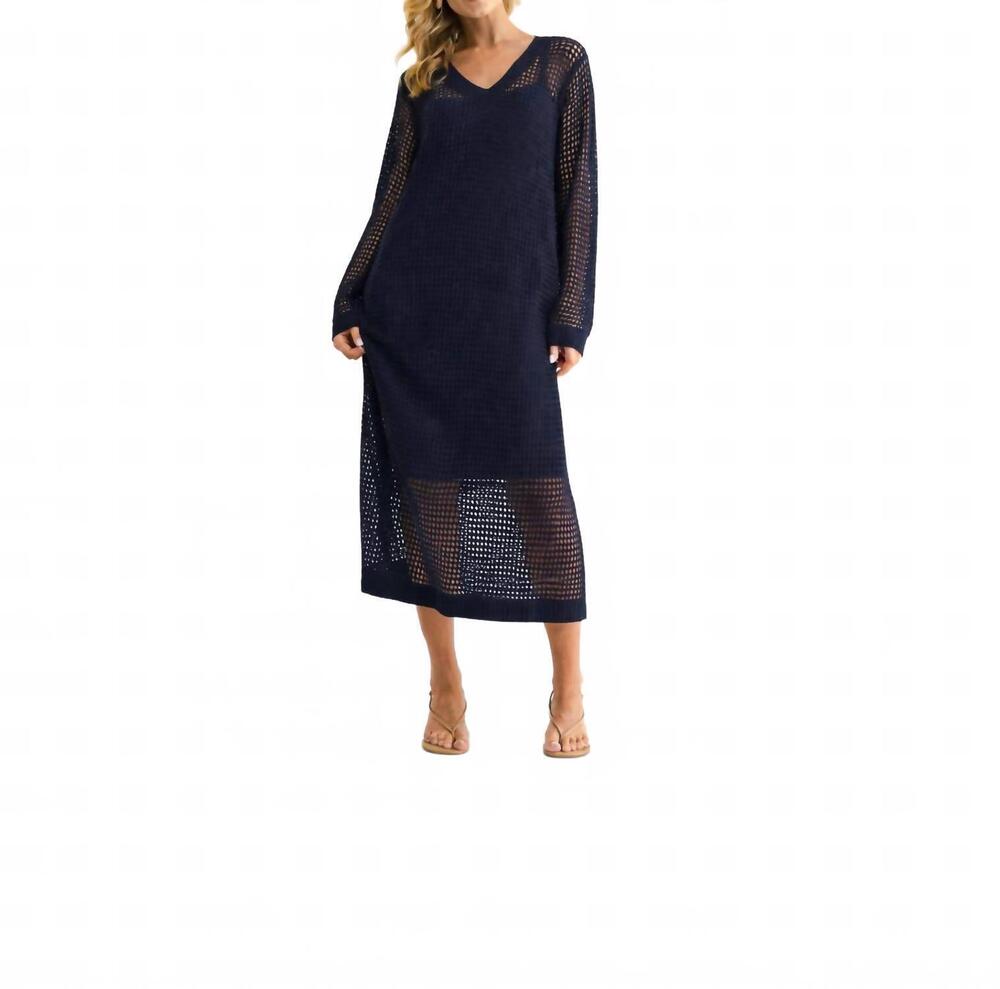 NEW JOH shawn crochet dress in navy